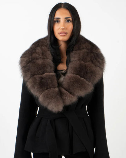 Valencia Faux Fur Wrap Coat