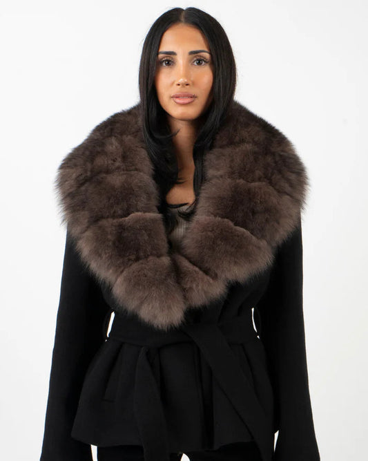 Valencia Faux Fur Wrap Coat