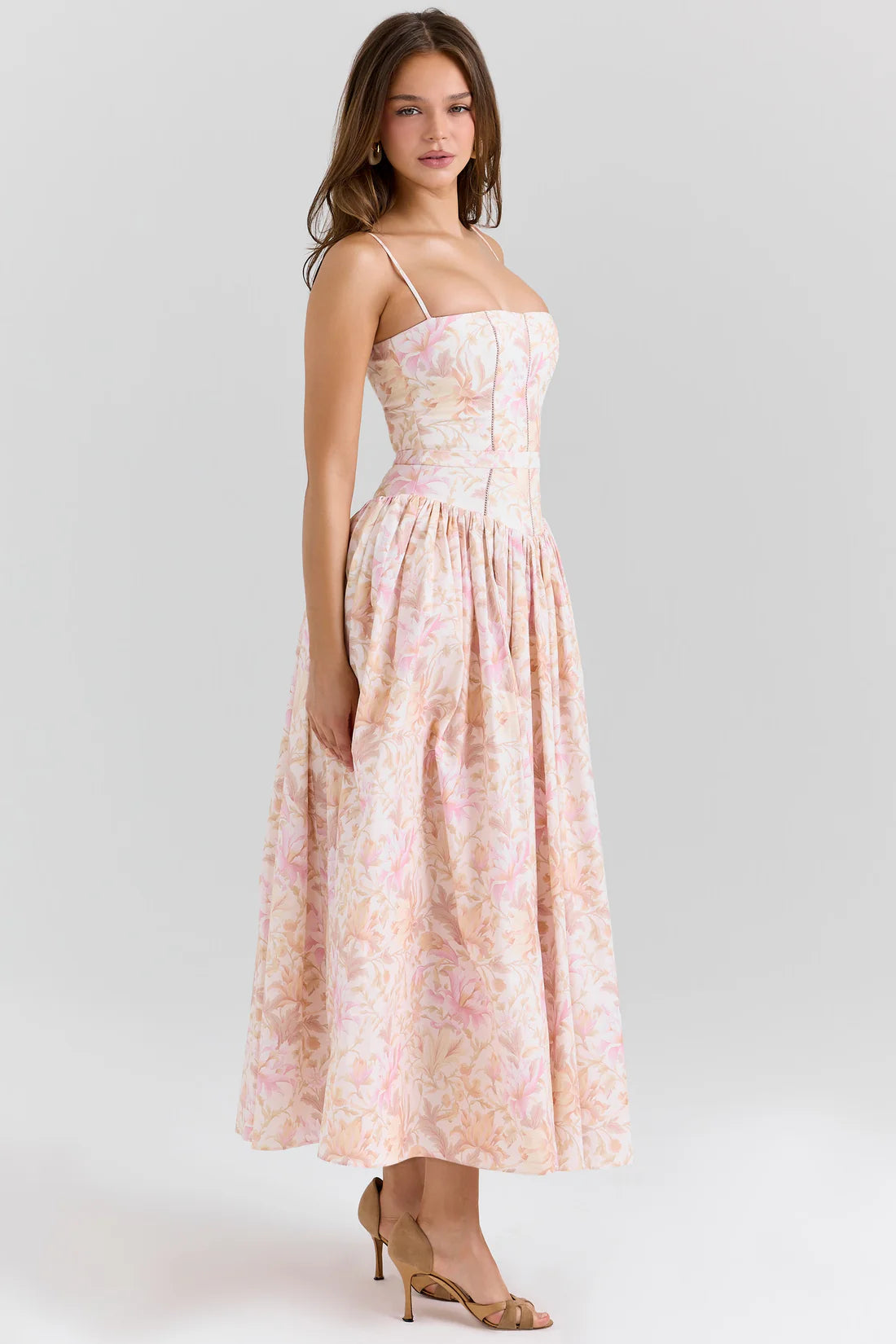 Peach Floral Print