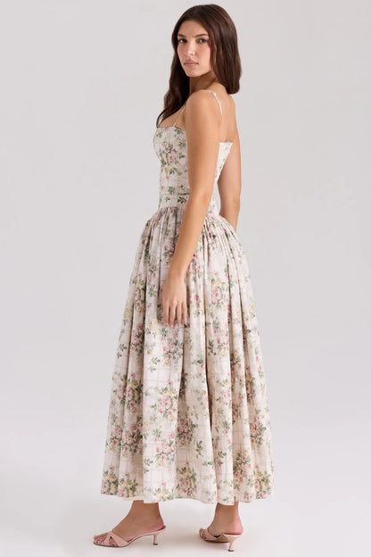 Cream Floral Print