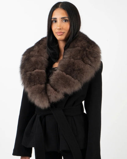 Valencia Faux Fur Wrap Coat