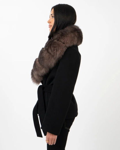 Valencia Faux Fur Wrap Coat